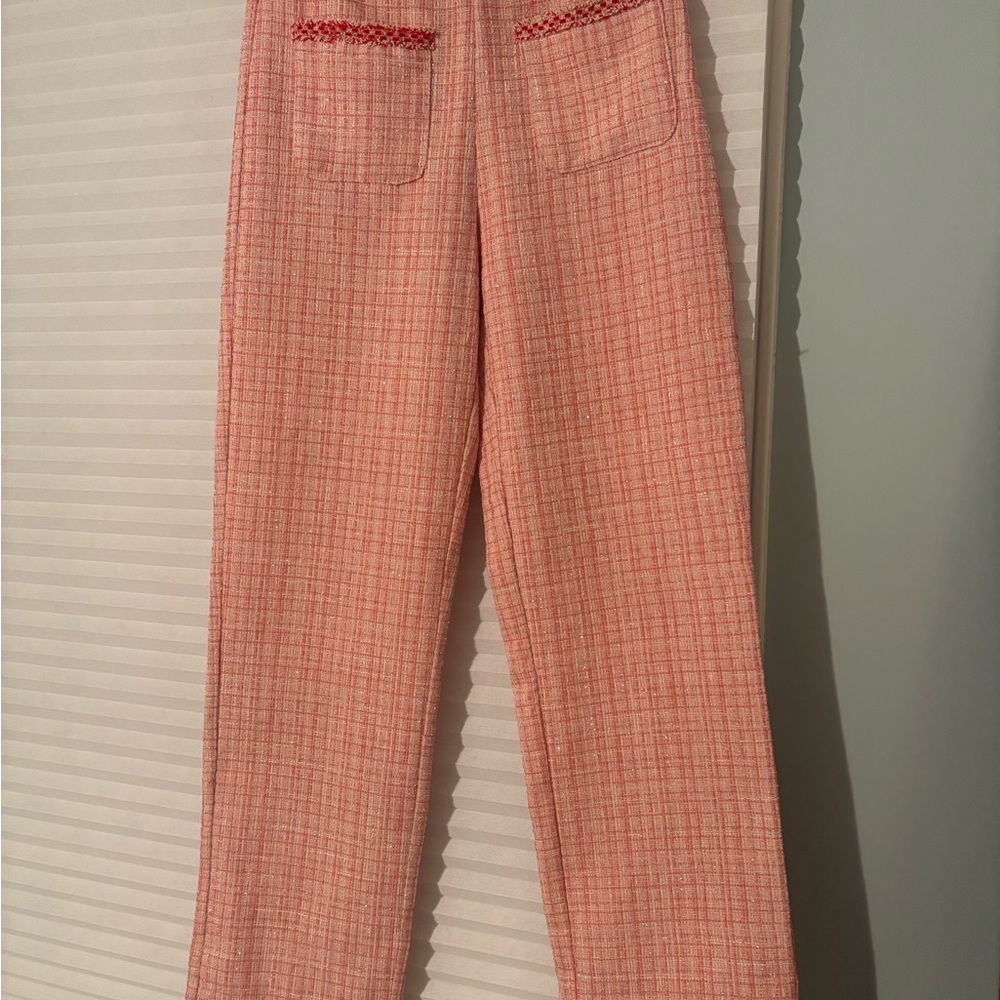 Cider Pink Plaid Trousers